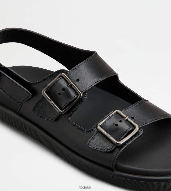 Tod's Men Sandals in Leather 602L84917 Black