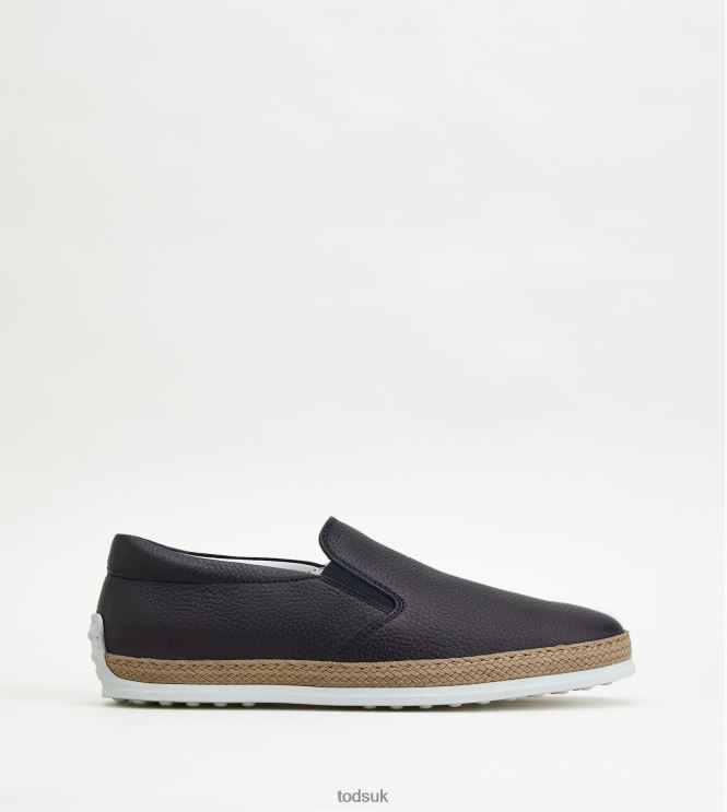 Tod's Men Leather Slip-Ons 602L84913 Blue