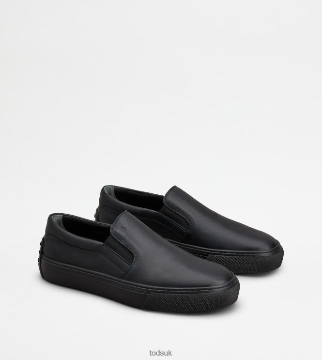 Tod's Men Slip-Ons in Leather 602L84845 Black