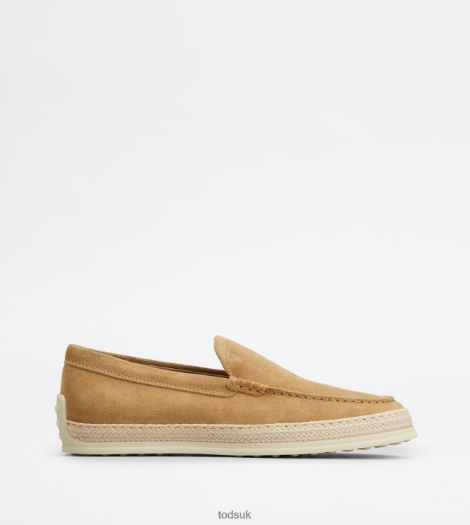 Tod's Men Slip-Ons in Suede 602L84898 Beige