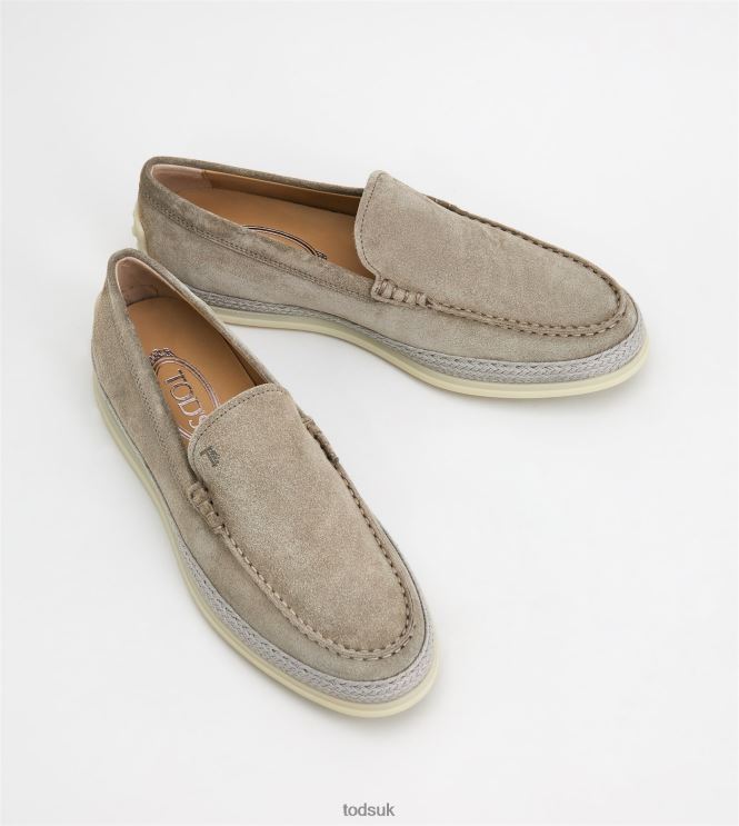 Tod's Men Slip-Ons in Suede 602L84904 Grey