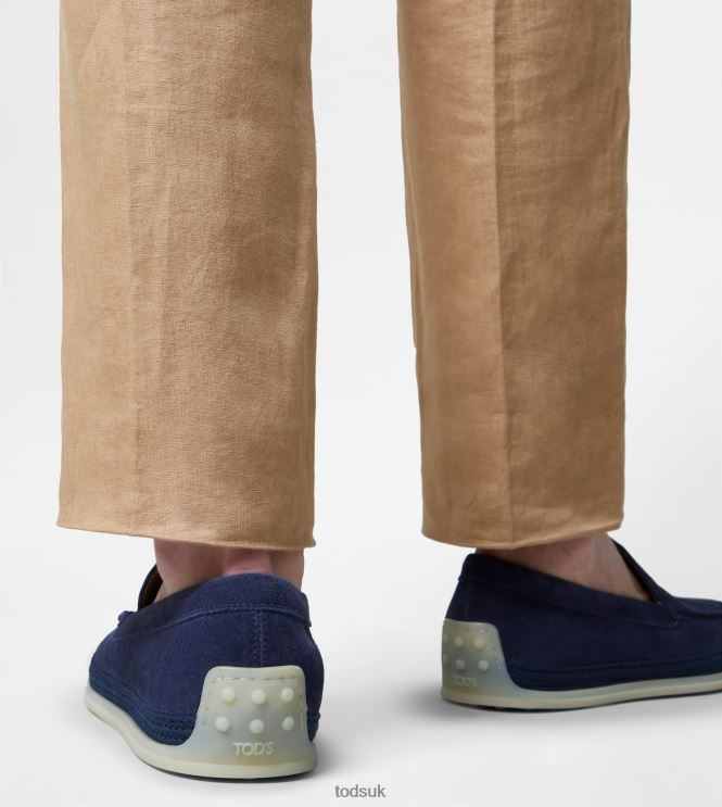 Tod's Men Slip-Ons in Suede 602L84906 Blue