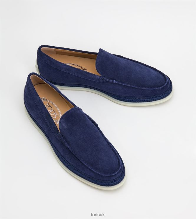 Tod's Men Slip-Ons in Suede 602L84906 Blue