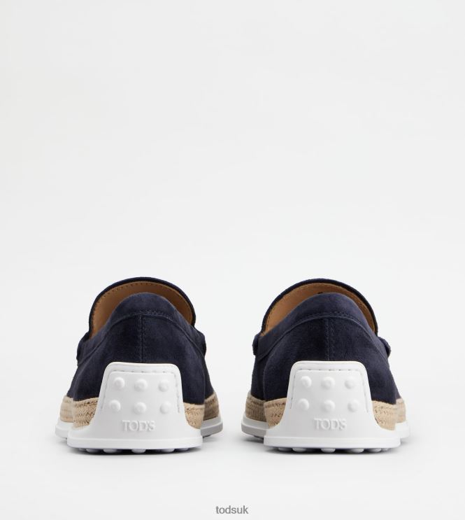 Tod's Men Slip-Ons in Suede 602L84909 Blue