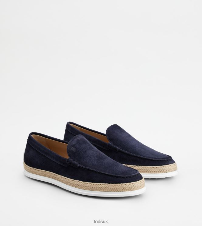 Tod's Men Slip-Ons in Suede 602L84909 Blue