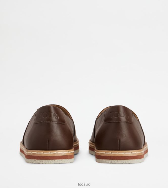Tod's Men Slip-ons in Leather 602L84896 Brown