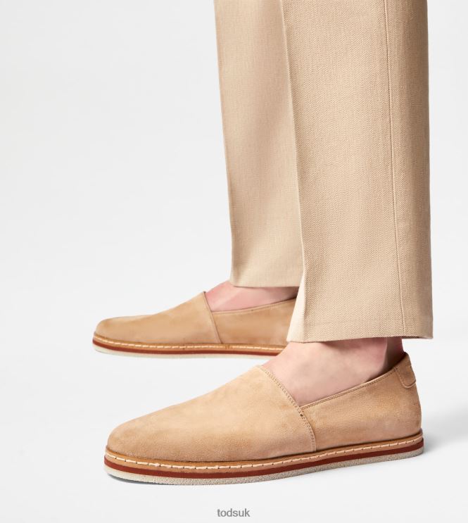 Tod's Men Slip-ons in Suede 602L84895 Beige