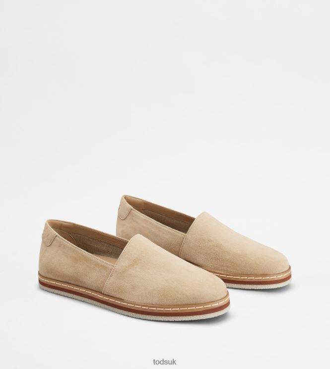 Tod's Men Slip-ons in Suede 602L84895 Beige