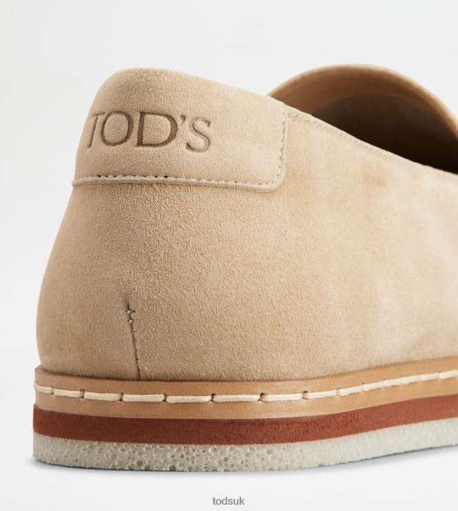 Tod's Men Slip-ons in Suede 602L84895 Beige