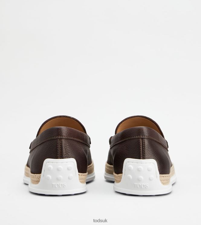 Tod's Men Slipper Loafers in Leather 602L84899 Brown