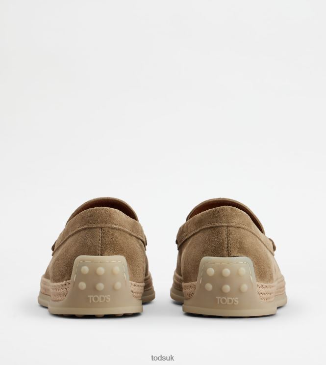 Tod's Men Slipper Loafers in Suede 602L84908 Beige