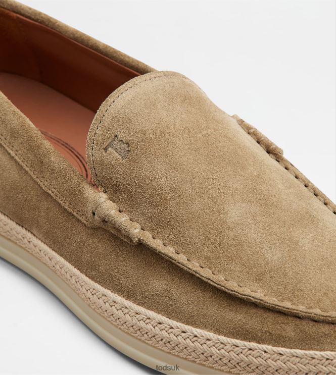 Tod's Men Slipper Loafers in Suede 602L84908 Beige
