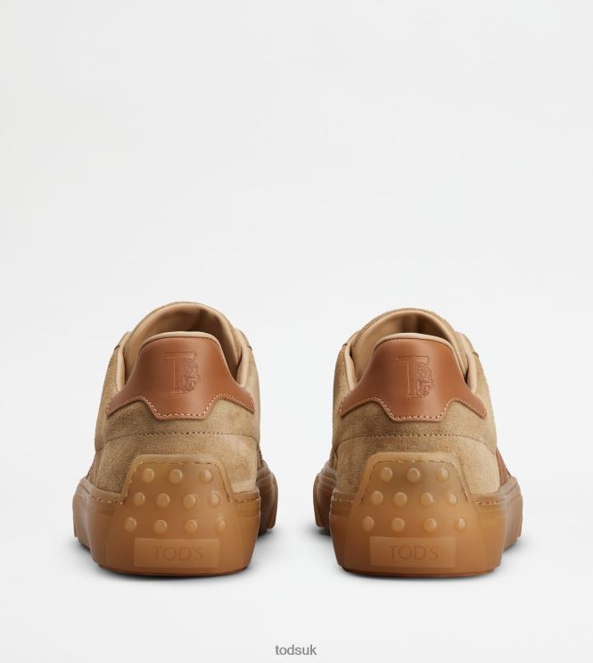 Tod's Men Sneakers in Suede 602L84857 Beige/Brown