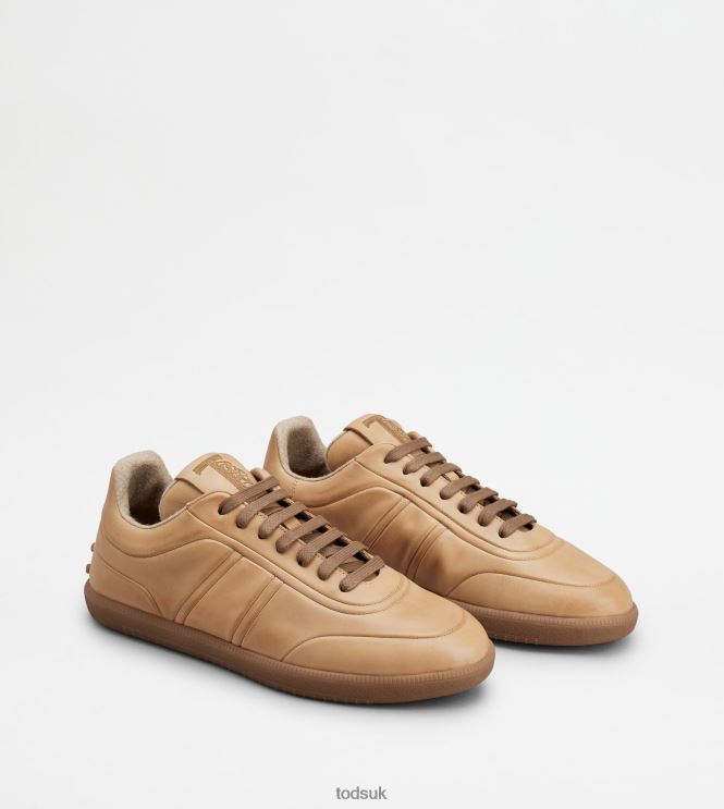 Tod's Men Tabs Sneakers in LLeather 602L84833 Beige