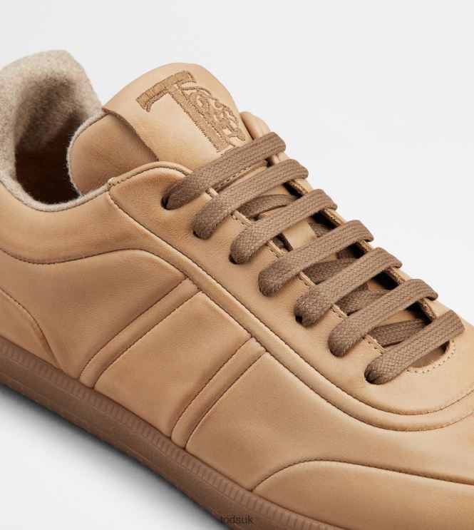 Tod's Men Tabs Sneakers in LLeather 602L84833 Beige
