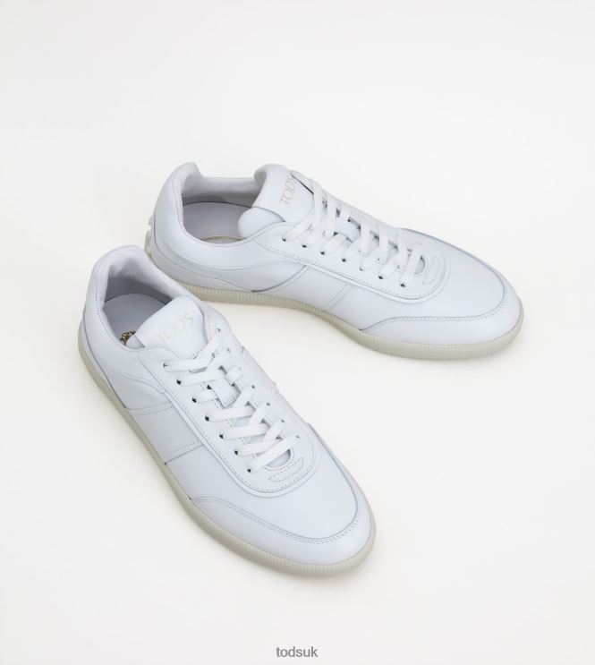 Tod's Men Tabs Sneakers in Leather 602L84843 White