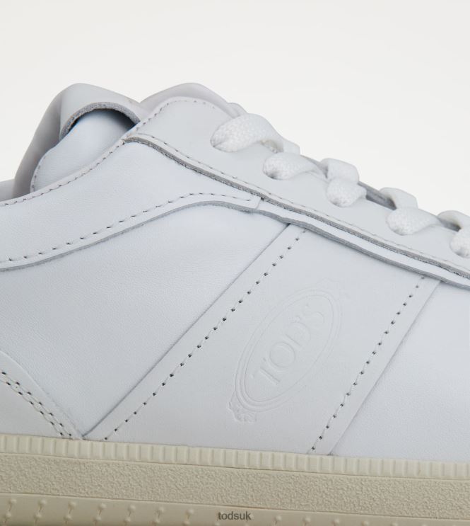 Tod's Men Tabs Sneakers in Leather 602L84843 White
