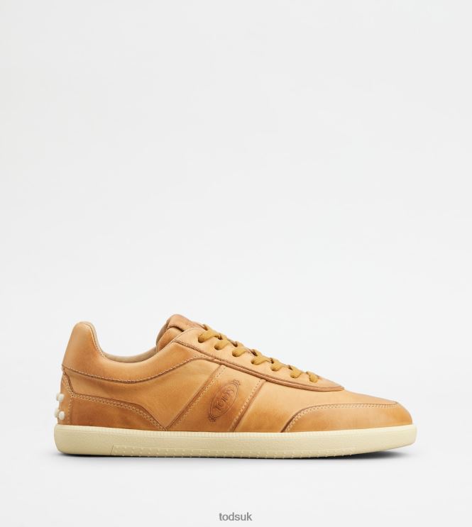Tod's Men Tabs Sneakers in Leather 602L84884 Brown