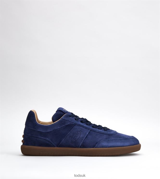 Tod's Men Tabs Sneakers in Suede 602L84831 Blue