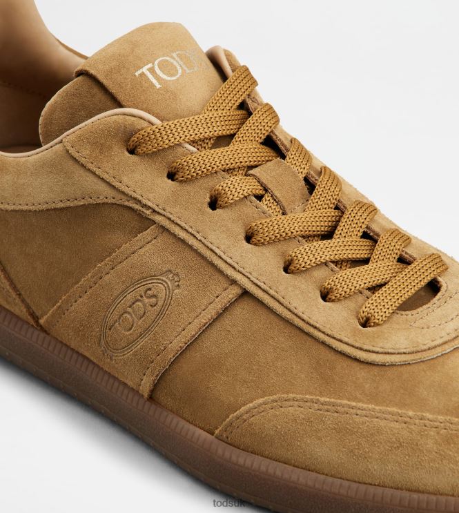 Tod's Men Tabs Sneakers in Suede 602L84835 Brown
