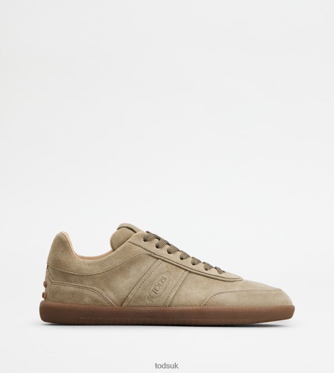Tod's Men Tabs Sneakers in Suede 602L84837 Beige