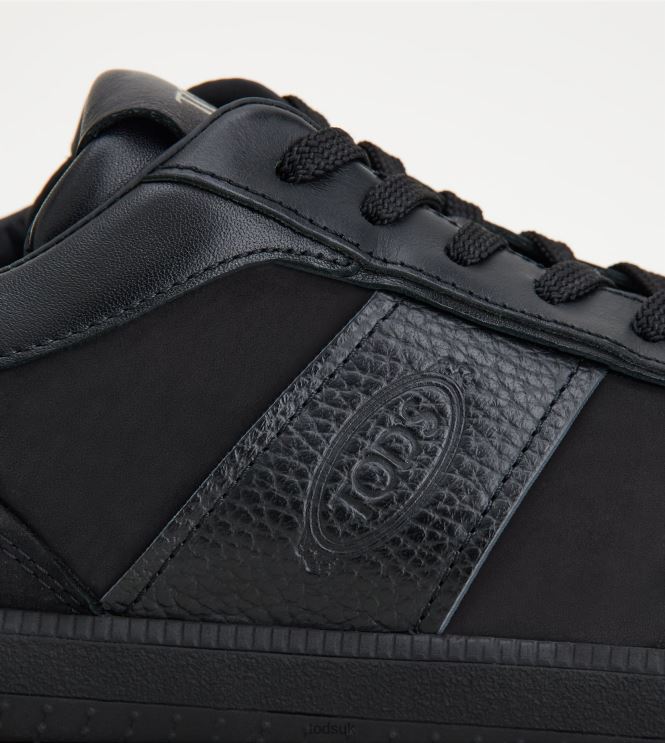Tod's Men Tabs Sneakers in Suede 602L84839 Black