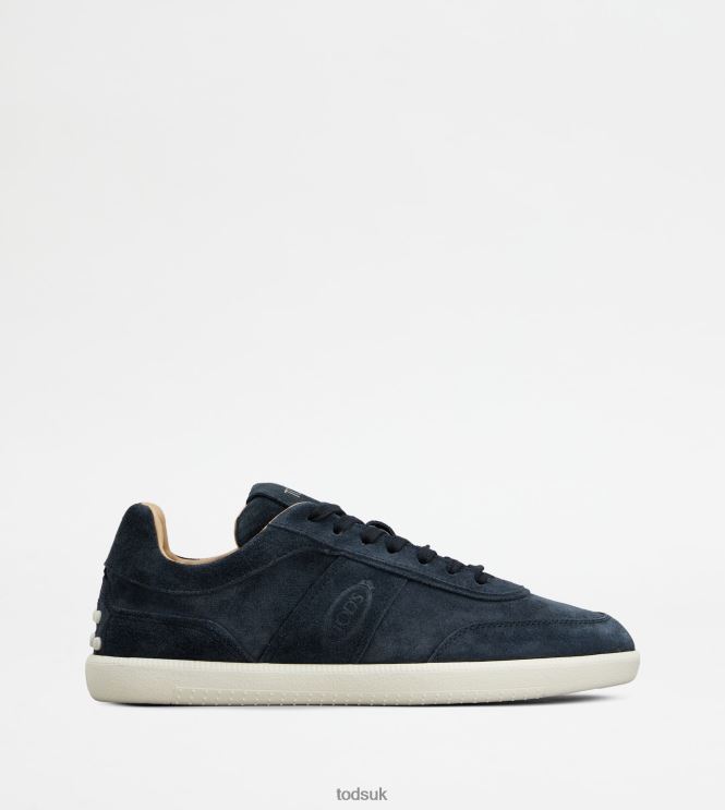 Tod's Men Tabs Sneakers in Suede 602L84888 Blue