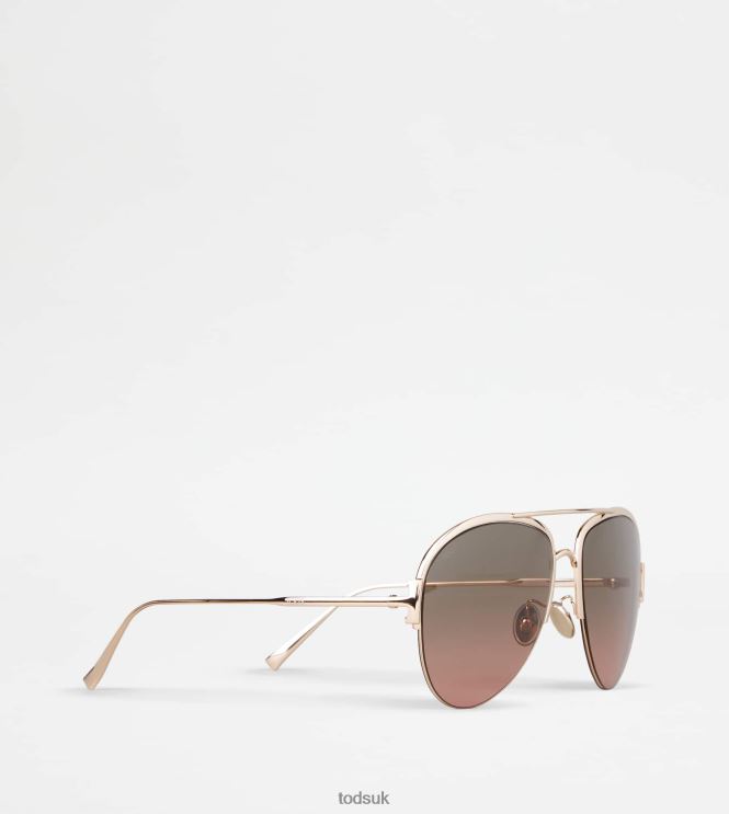 Tod's Women Pilot Sunglasses 602L84522 Gold