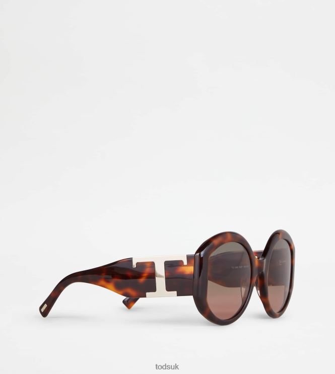 Tod's Women Round Sunglasses 602L84530 Brown