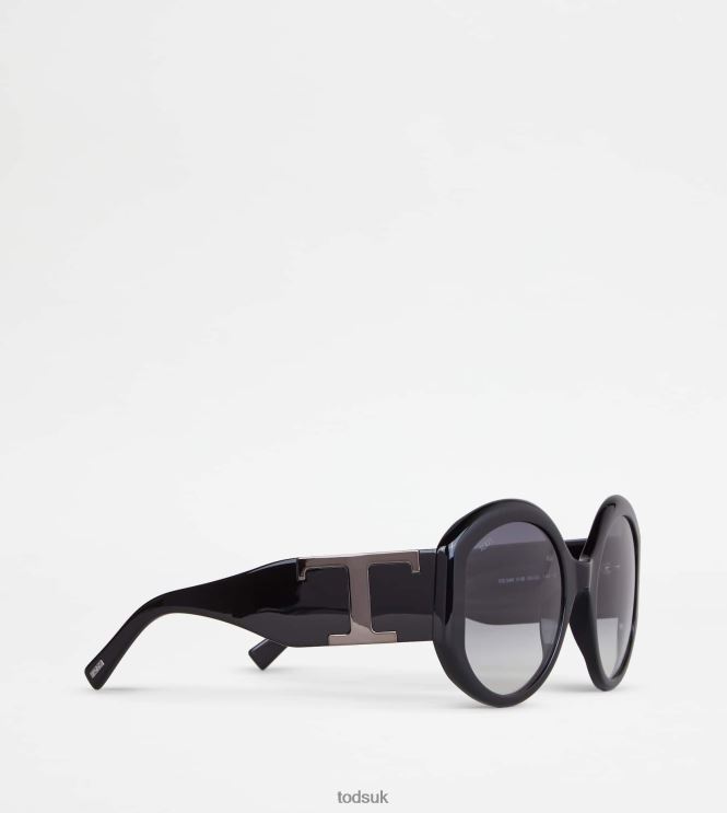 Tod's Women Round Sunglasses 602L84531 Black