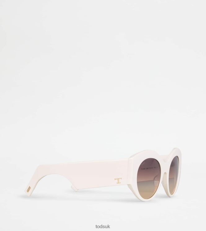 Tod's Women Rounded Sunglasses 602L84529 White