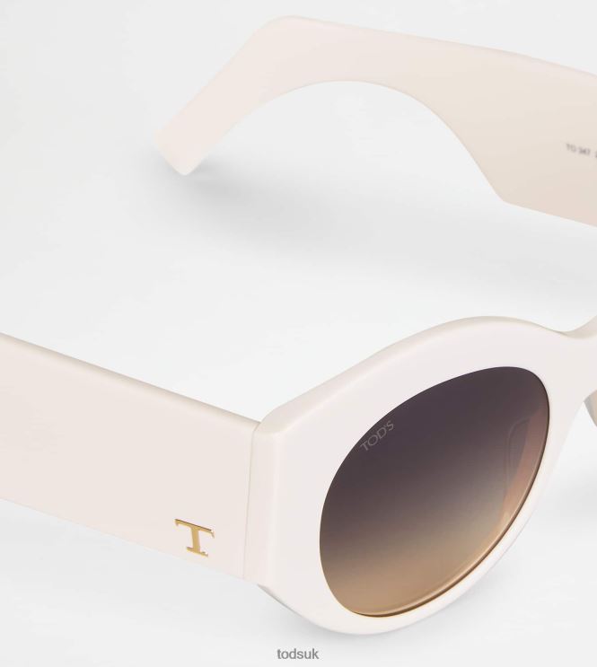 Tod's Women Rounded Sunglasses 602L84529 White