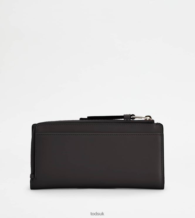 Tod's Women Wallet in Leather 602L84481 Black