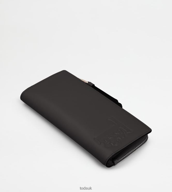 Tod's Women Wallet in Leather 602L84481 Black