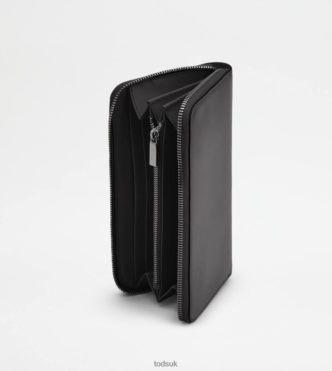 Tod's Women Wallet in Leather 602L84483 Black