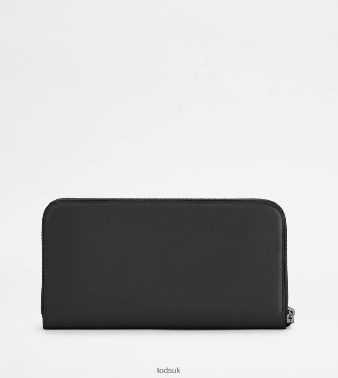 Tod's Women Wallet in Leather 602L84483 Black