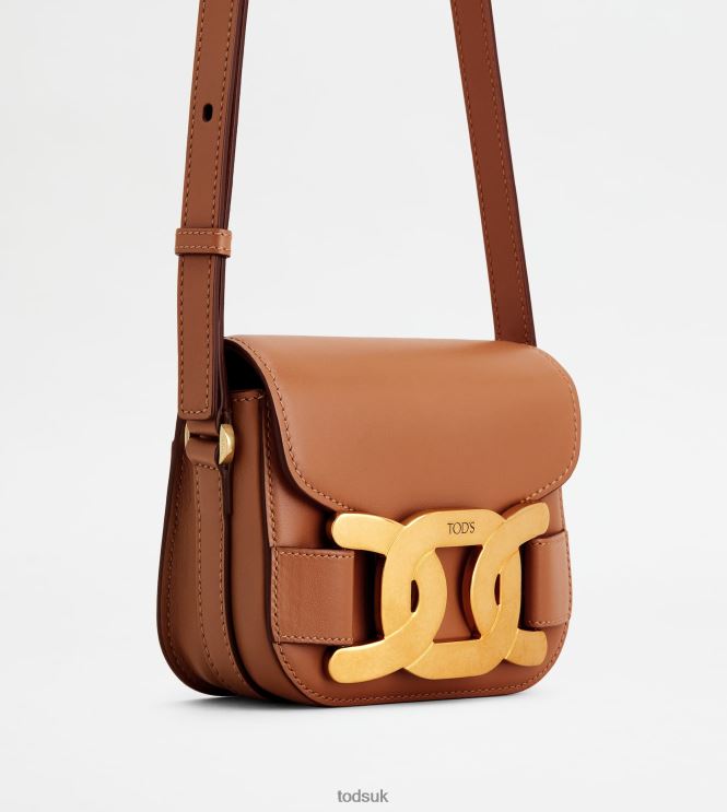 Tod's Women Leather Crossbody Bag Mini 602L84440 Brown