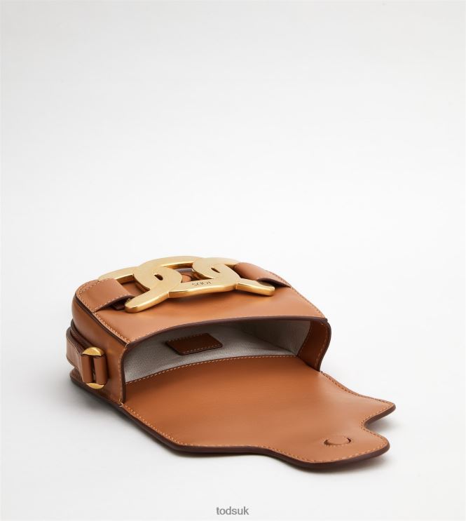 Tod's Women Leather Crossbody Bag Mini 602L84440 Brown