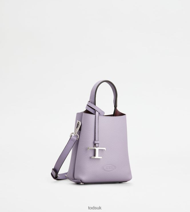 Tod's Women Micro Bag in Leather 602L84458 Violet