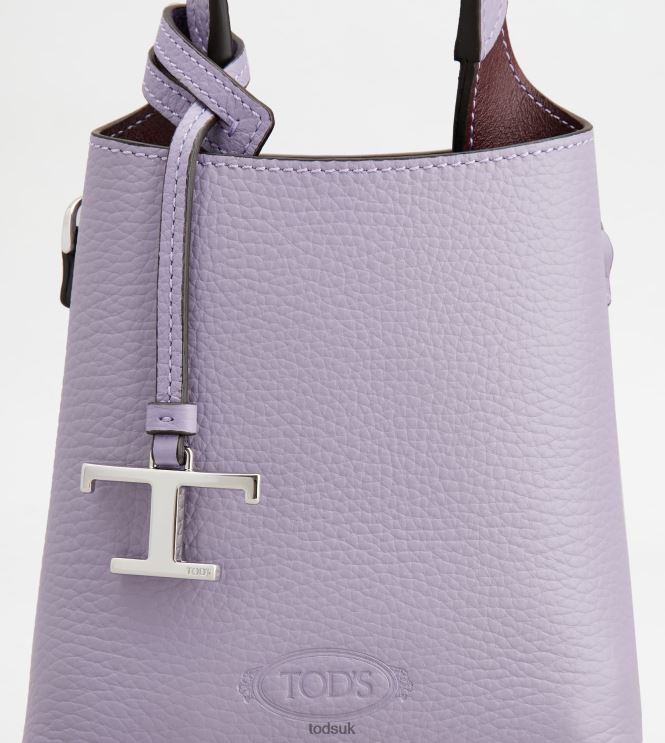 Tod's Women Micro Bag in Leather 602L84458 Violet