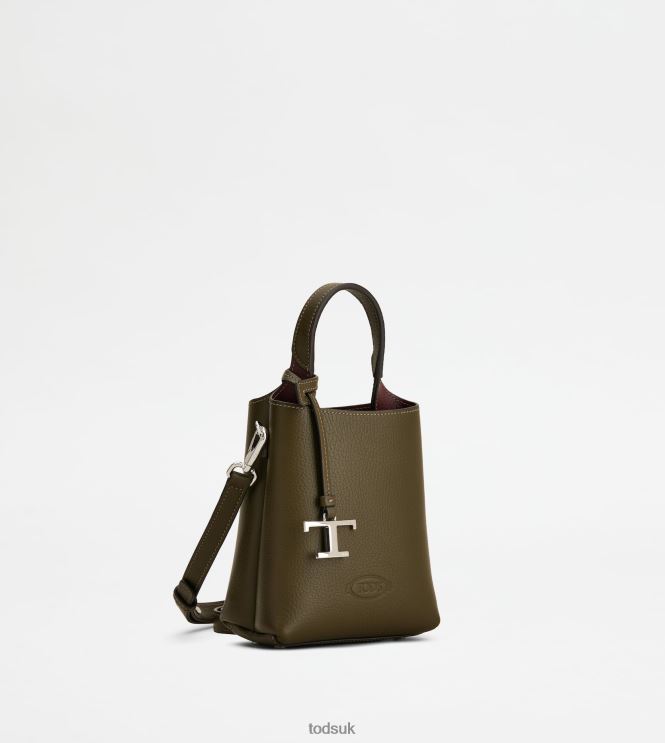 Tod's Women Micro Bag in Leather 602L84459 Green