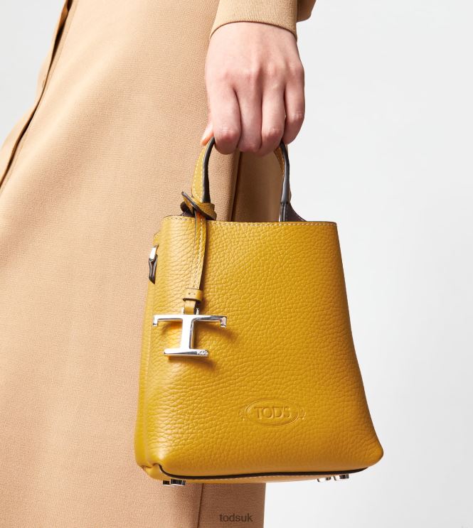 Tod's Women Micro Bag in Leather 602L84462 Yellow
