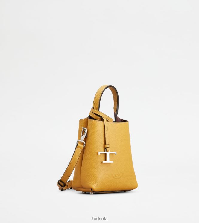 Tod's Women Micro Bag in Leather 602L84462 Yellow