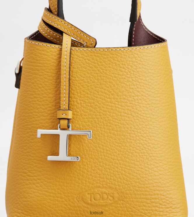 Tod's Women Micro Bag in Leather 602L84462 Yellow