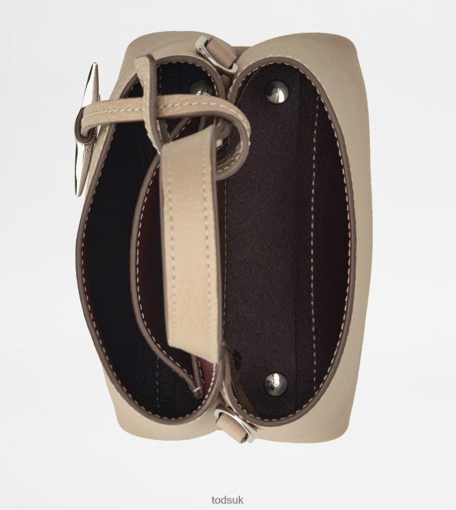 Tod's Women Micro Bag in Leather 602L84471 Beige