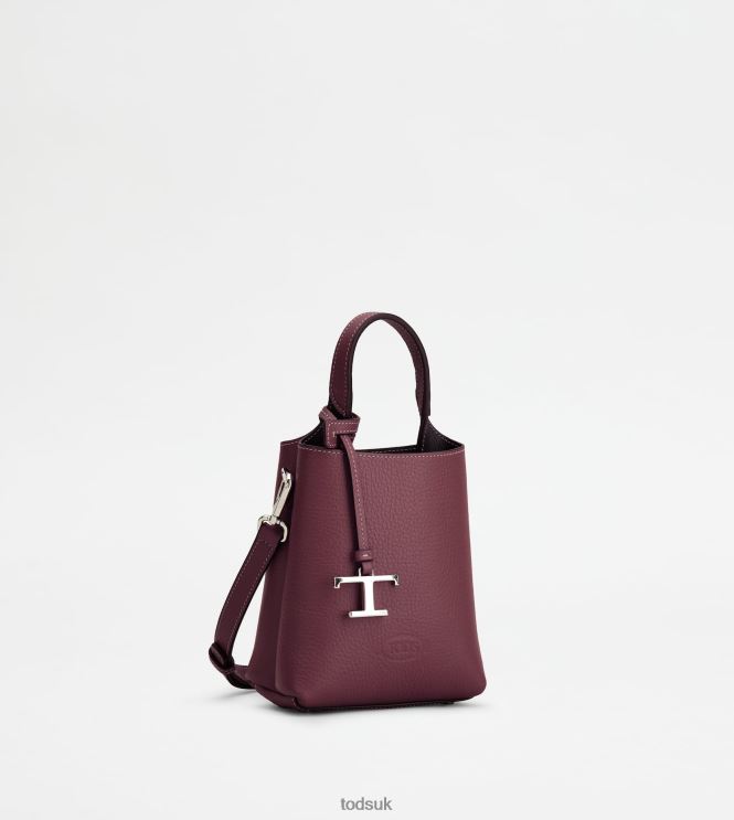 Tod's Women Micro Bag in Leather 602L84472 Violet