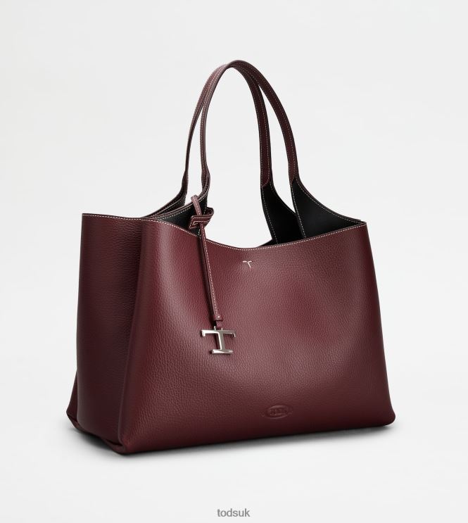 Tod's Women Bag in Leather Medium 602L84297 Burgundy