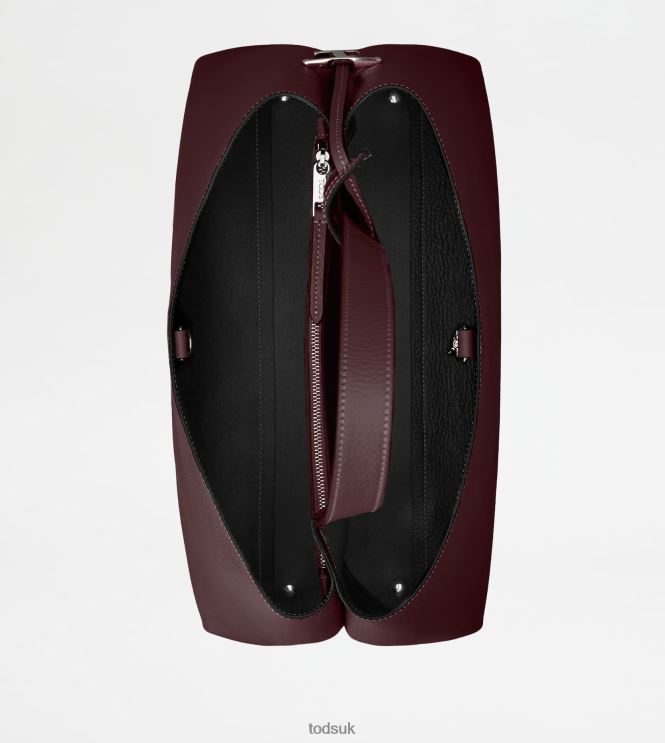 Tod's Women Bag in Leather Medium 602L84310 Burgundy