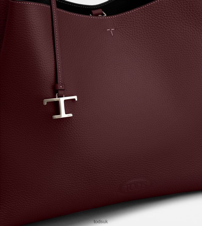 Tod's Women Bag in Leather Medium 602L84310 Burgundy
