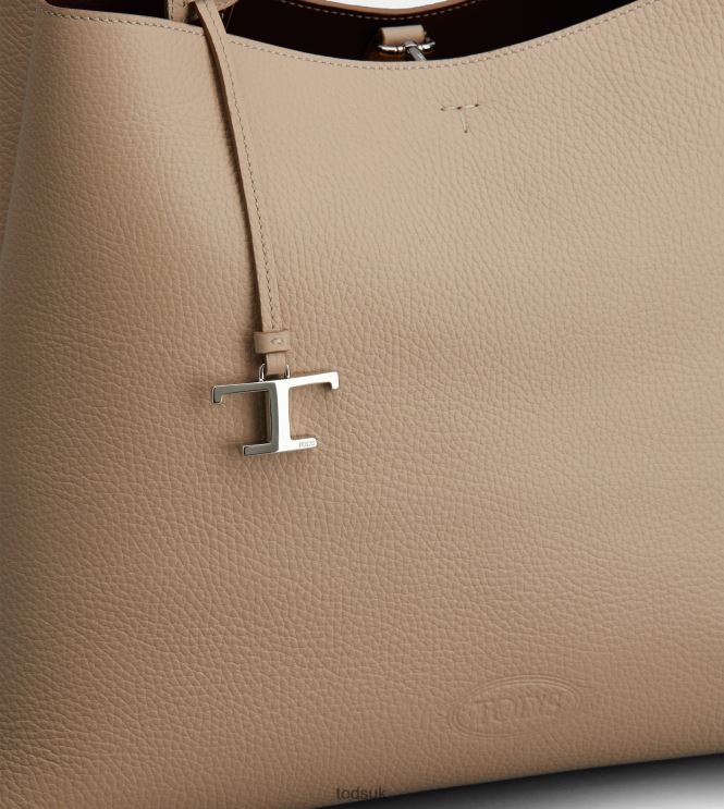 Tod's Women Bag in Leather Medium 602L84317 Beige